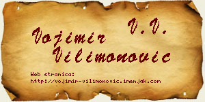 Vojimir Vilimonović vizit kartica